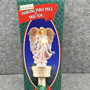 VTG Mr. Christmas Twirling Table Tree Top Angel With Lighted Star WORKS.